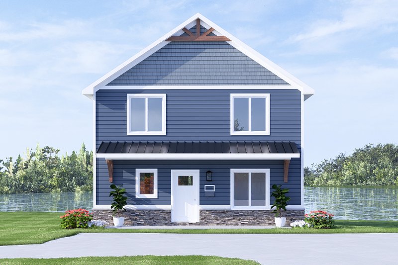 Home Plan - Exterior - Front Elevation 3 for Contemporary House Plan #1064-467 - 5 bed, 3.5 bath