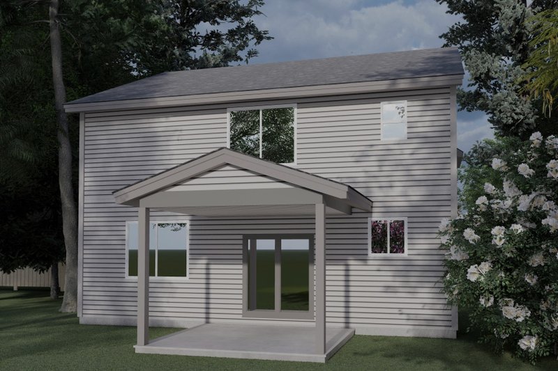 House Design - Exterior - Rear Elevation for Craftsman House Plan #53-752 - 3 bed, 2.5 bath