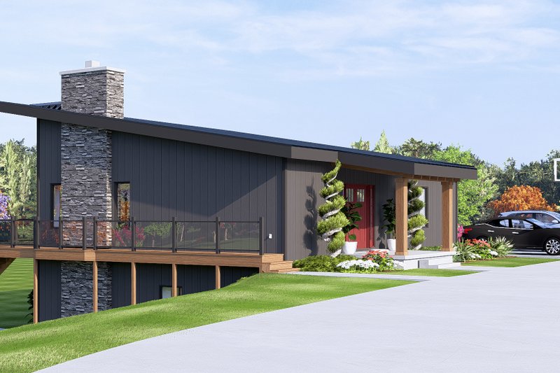 Home Plan - Exterior - Other Elevation 3 for Contemporary House Plan #1064-465 - 2 bed, 2.5 bath