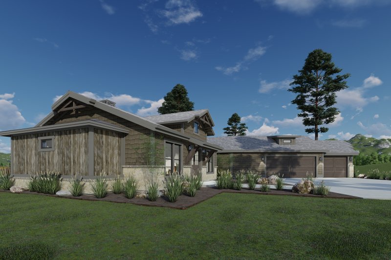 House Design - Exterior - Other Elevation 1 for Ranch House Plan #1069-34 - 3 bed, 2.5 bath