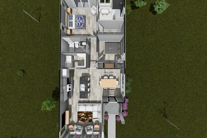 Dream House Plan - Exterior - Front Elevation 3 for Modern House Plan #513-2440 - 2 bed, 2 bath
