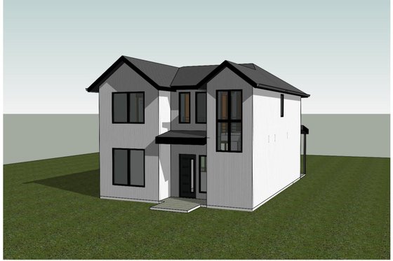 Exterior - Front Elevation 6 for Farmhouse House Plan #1066-221 - 3 bed, 2.5 bath