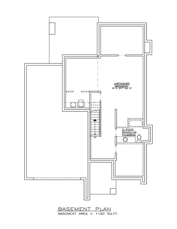 Prairie Floor Plan - Lower Floor Plan #1100-59