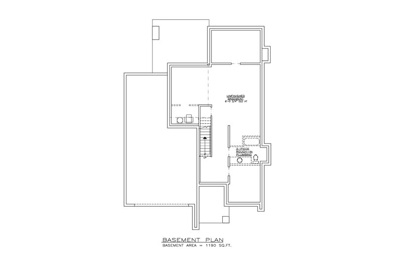Dream House Plan - Floor Plan - Lower Floor for Prairie House Plan #1100-59 - 5 bed, 2.5 bath