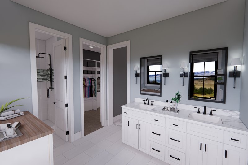 Home Plan - Interior - Master Bathroom 1 for Farmhouse House Plan #51-1324 - 4 bed, 3 bath