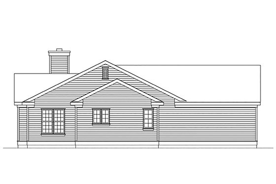 Exterior - Other Elevation 1 for Ranch House Plan #22-599 - 3 bed, 2 bath