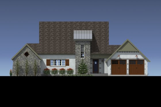 Exterior - Front Elevation 3 for Traditional House Plan #933-4 - 3 bed, 3.5 bath