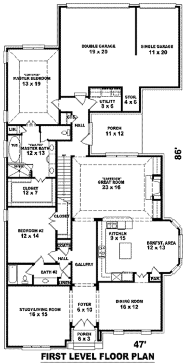European Floor Plan - Main Floor Plan #81-1257
