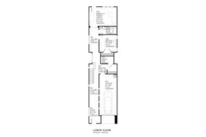 Contemporary house plan, first level floor plan of plan 901-25