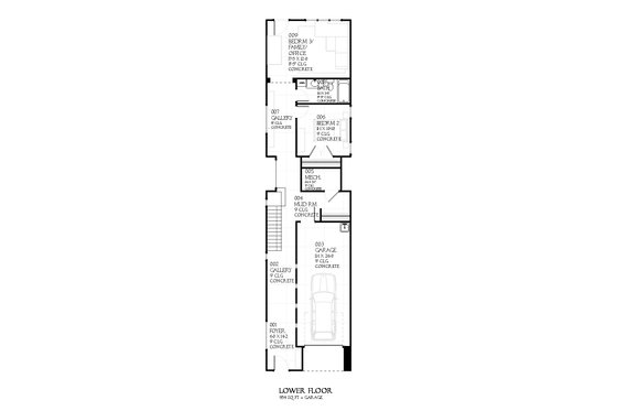 Contemporary house plan, first level floor plan of plan 901-25