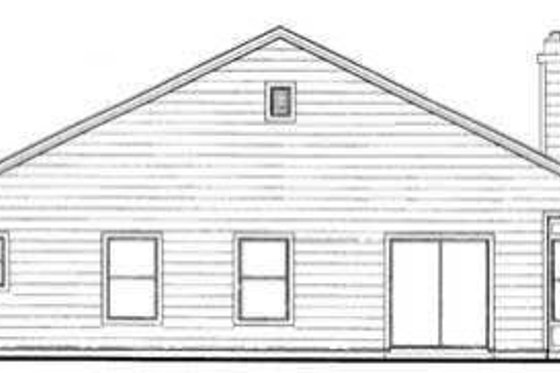 Exterior - Rear Elevation for Farmhouse House Plan #72-105 - 3 bed, 2 bath