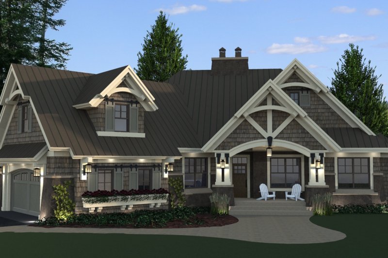 House Plan Design - Craftsman Exterior - Front Elevation Plan #51-571