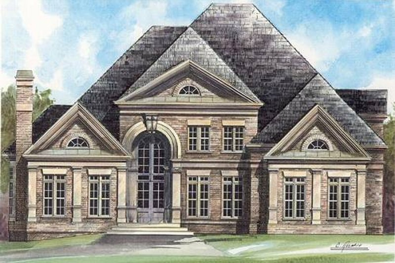 Dream House Plan - Exterior - Other Elevation for European House Plan #119-129 - 4 bed, 3.5 bath