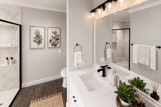 Interior - Master Bathroom for Farmhouse House Plan #44-315 - 3 bed, 2 bath