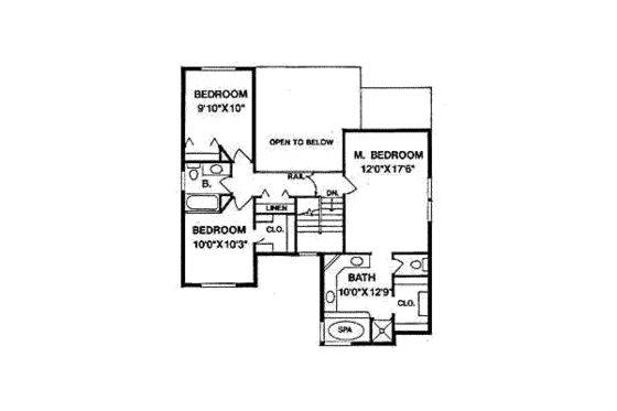 Floor Plan - Upper Floor for Traditional House Plan #116-225 - 3 bed, 3 bath