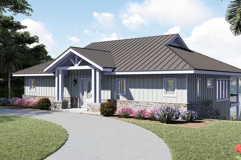 House Design - Exterior - Other Elevation 4 for Beach House Plan #932-1142 - 3 bed, 2.5 bath