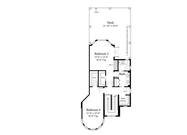 House Plan Design - Mediterranean Floor Plan - Upper Floor Plan #930-479