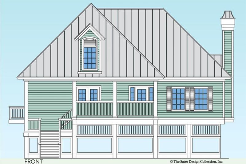 House Blueprint - Exterior - Front Elevation 3 for Country House Plan #930-31 - 3 bed, 2.5 bath