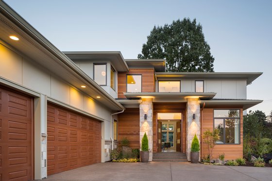 Exterior - Front Elevation 4 for Contemporary House Plan #48-651 - 4 bed, 4.5 bath