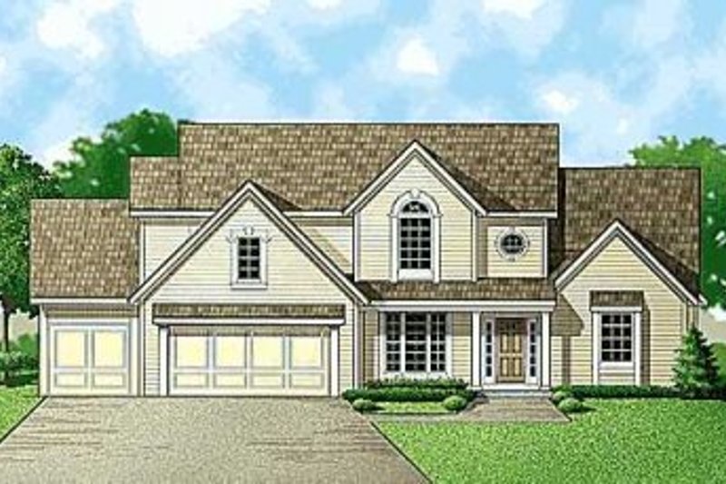 Traditional Style House Plan - 4 Beds 4 Baths 2661 Sq/Ft Plan #67-184