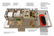 Modern Style House Plan - 1 Beds 1 Baths 480 Sq/Ft Plan #484-4 
