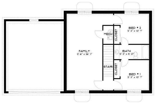 Dream House Plan - Farmhouse Floor Plan - Lower Floor Plan #1060-442