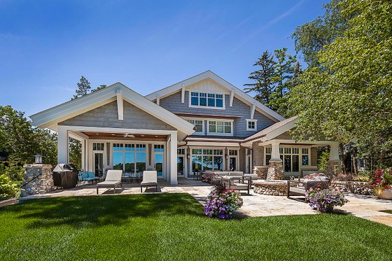 Exterior - Rear Elevation for Craftsman House Plan #928-305 - 3 bed, 4 bath