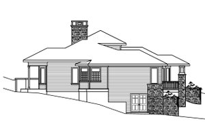 Exterior - Other Elevation for Ranch House Plan #124-522 - 2 bed, 2.5 bath