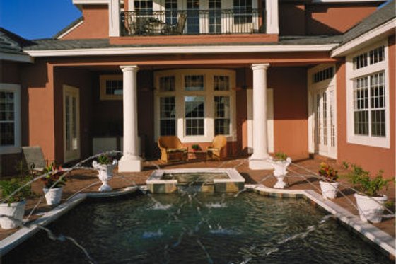 Exterior - Rear Elevation for Southern House Plan #135-183 - 5 bed, 5 bath