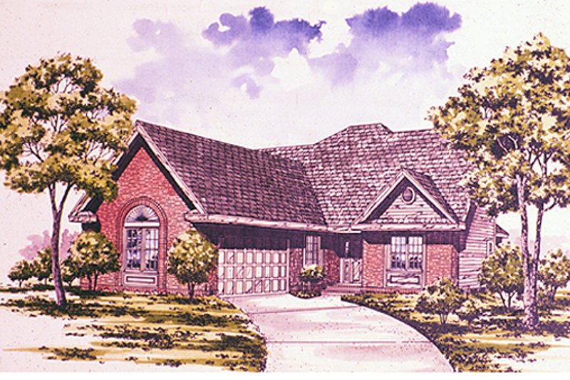 Architectural House Design - Traditional Exterior - Front Elevation Plan #30-203