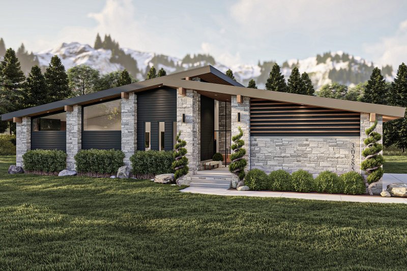 Home Plan - Modern Exterior - Front Elevation Plan #455-663