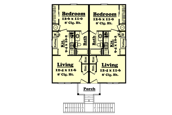 Floor Plan - Upper Floor for Traditional House Plan #430-30 - 1 bed, 1 bath