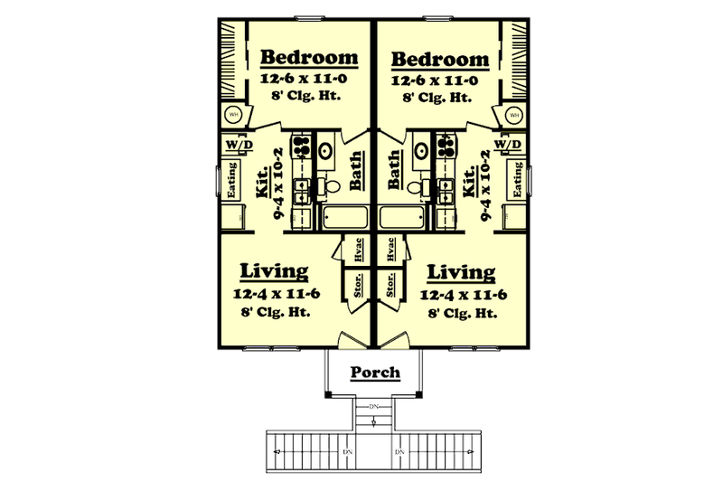 Home Plan - Floor Plan - Upper Floor for Traditional House Plan #430-30 - 1 bed, 1 bath
