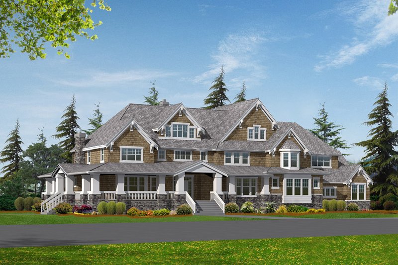 Dream House Plan - Exterior - Front Elevation 3 for Craftsman House Plan #132-185 - 4 bed, 6 bath