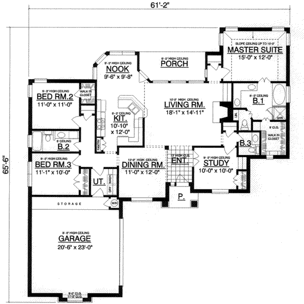 European Floor Plan - Main Floor Plan #40-358
