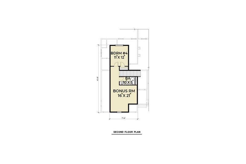 Architectural House Design - Floor Plan - Upper Floor for Farmhouse House Plan #1070-97 - 4 bed, 3 bath