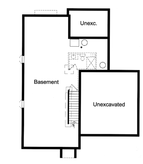 Home Plan - Colonial Floor Plan - Lower Floor Plan #46-482
