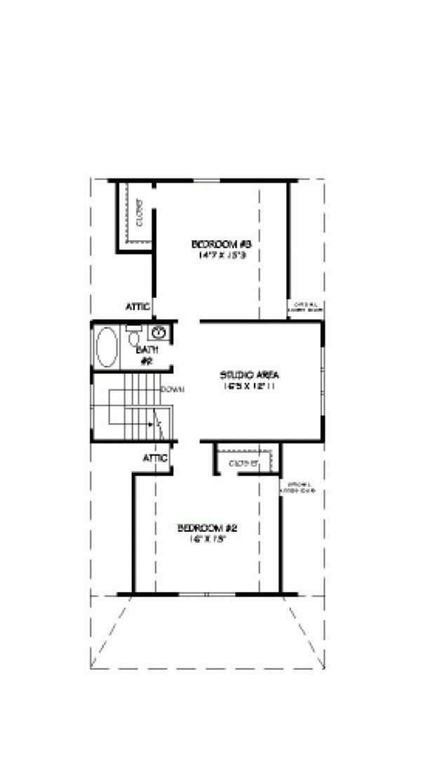 Farmhouse Floor Plan - Upper Floor Plan #424-203