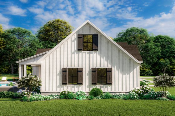 Exterior - Other Elevation for Farmhouse House Plan #406-9666 - 4 bed, 2 bath