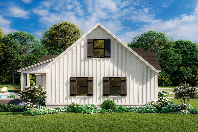 House Plan Design - Exterior - Other Elevation for Farmhouse House Plan #406-9666 - 4 bed, 2 bath