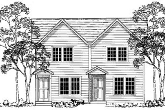 Exterior - Front Elevation for Traditional House Plan #303-358 - 2 bed, 1.5 bath