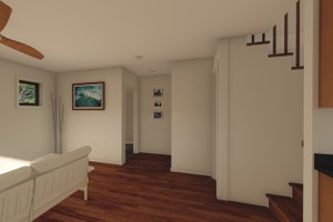 Interior - Entry for Bungalow House Plan #126-208 - 2 bed, 1.5 bath