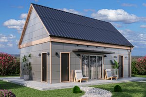 Exterior - Other Elevation 1 for Modern House Plan #1106-2 - 1 bed, 1 bath