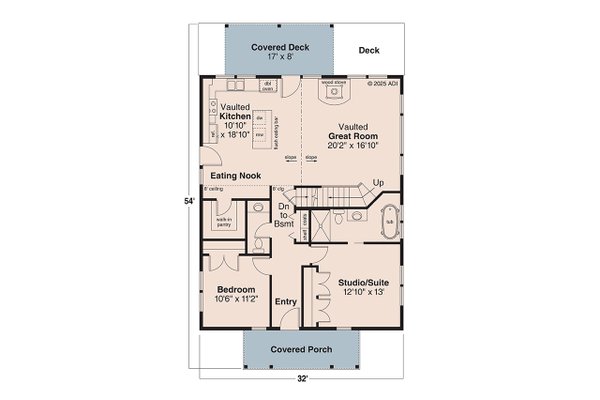 Barndominium Floor Plan - Main Floor Plan #124-1263