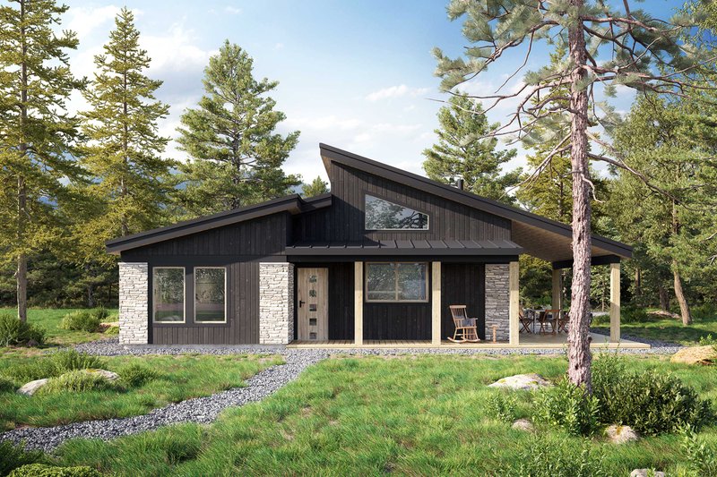 Dream House Plan - Modern Exterior - Front Elevation Plan #924-29