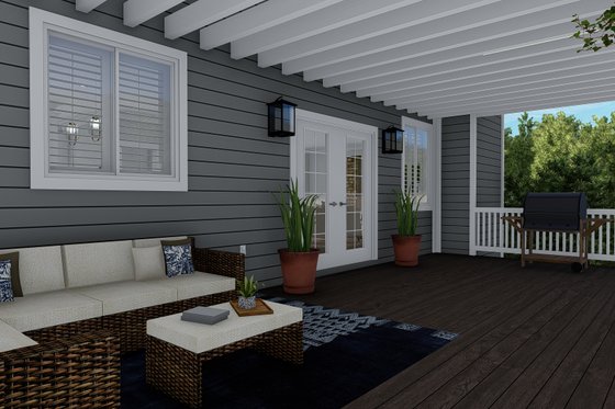 Exterior - Outdoor Living for Traditional House Plan #1060-8 - 5 bed, 4 bath