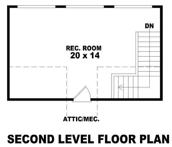 Southern Floor Plan - Upper Floor Plan #81-1223