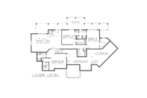 Floor Plan - Lower Floor for Ranch House Plan #112-157 - 4 bed, 5.5 bath