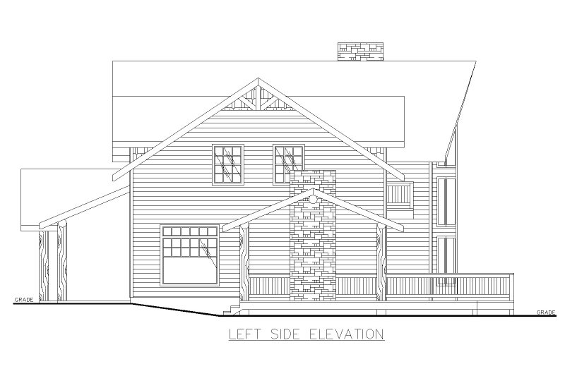House Plan Design - Exterior - Other Elevation for Craftsman House Plan #117-1077 - 4 bed, 3.5 bath
