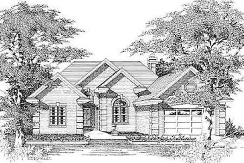 Exterior - Front Elevation 2 for Cottage House Plan #329-237 - 3 bed, 2 bath